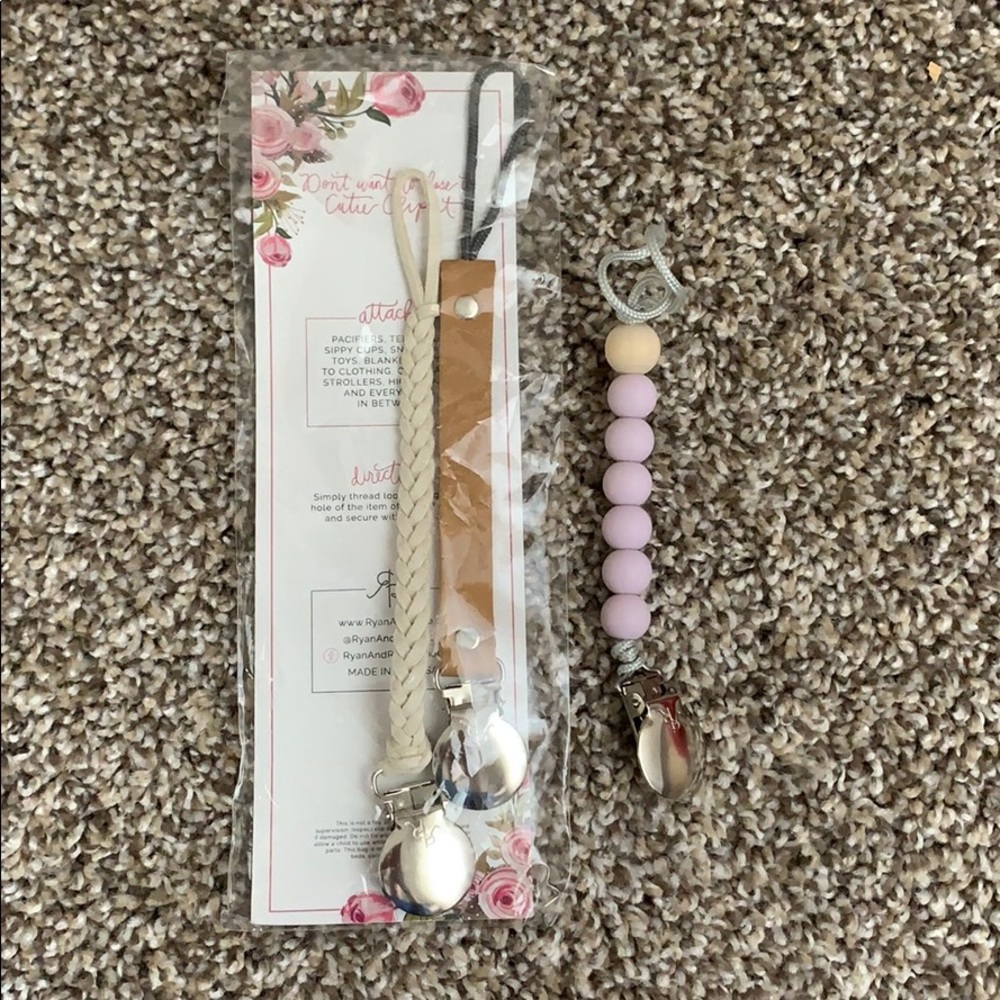 Ryan and Rose pacifier Cutie Clips